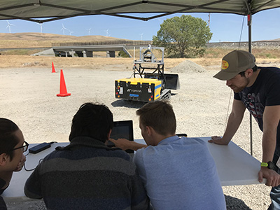 outside testing on full-sized dozer